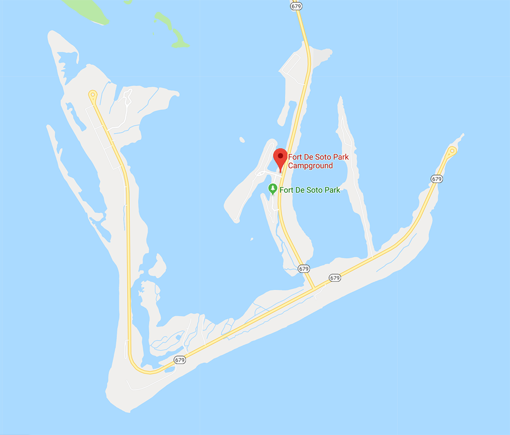 Fort DeSoto Camground Map