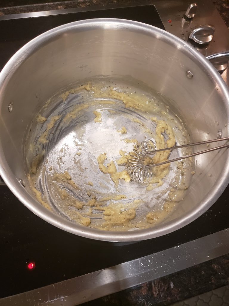 mix butter and flour