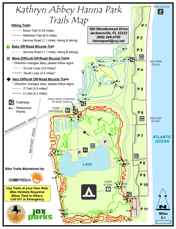 hanna park trail map